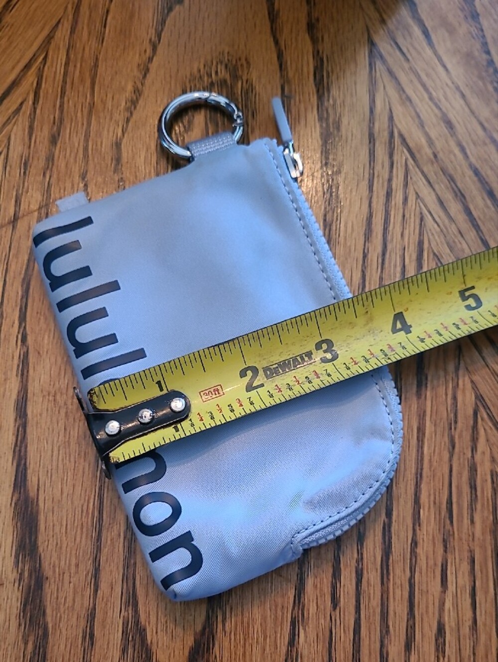 lululemon athletica Light Gray Zip Key Pouch with Ring - Picture 6 of 8